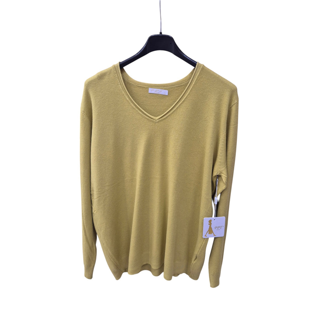 Pullover Damen V-Ausschnitt Einheitsgröße 42 bis 46