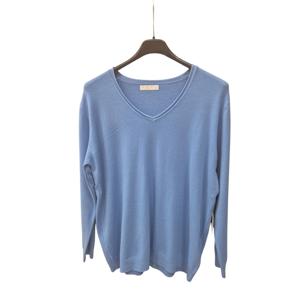 Pullover Damen V-Ausschnitt Einheitsgröße 42 bis 46