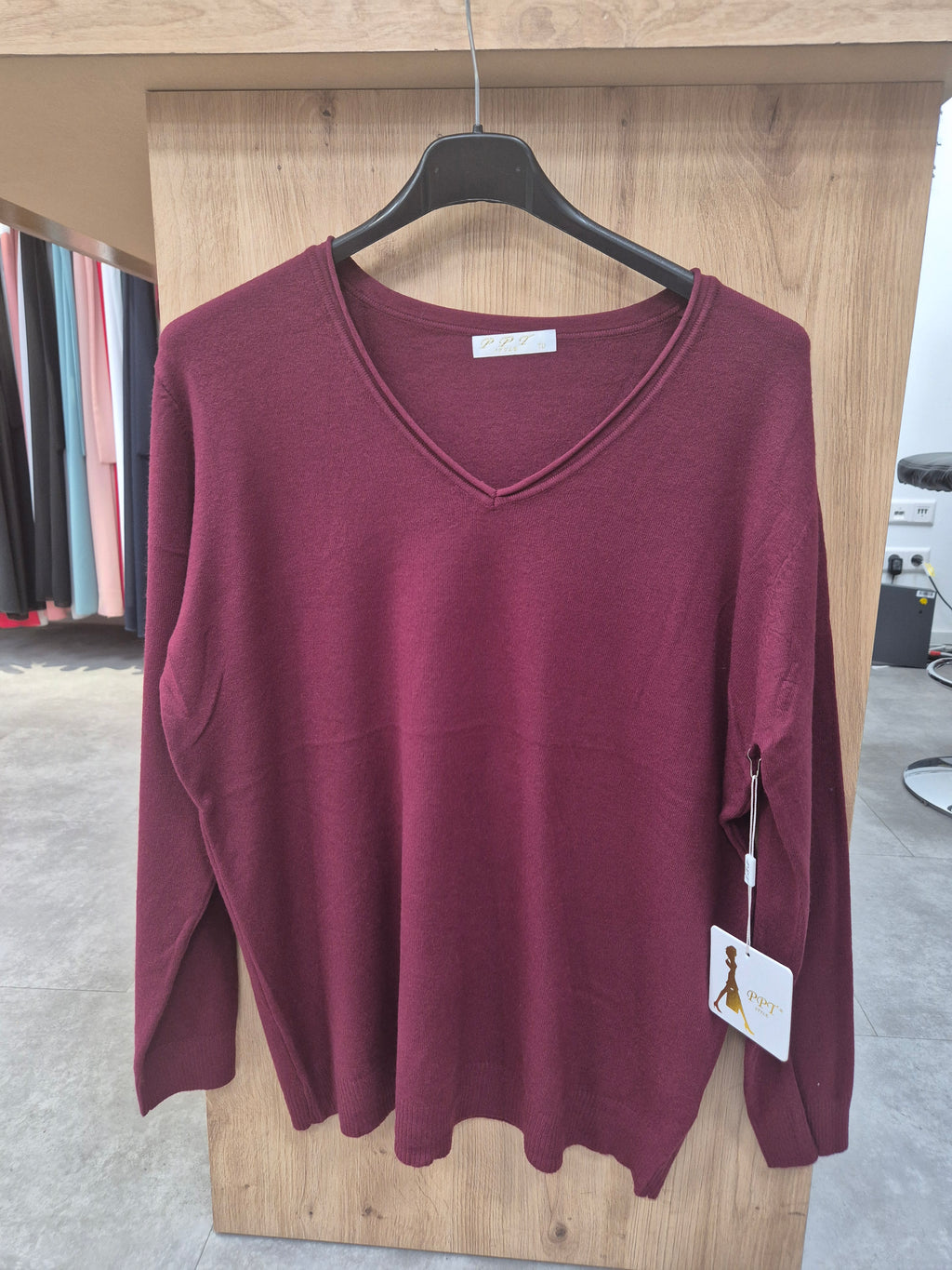 Pullover Damen V-Ausschnitt Einheitsgröße 42 bis 46