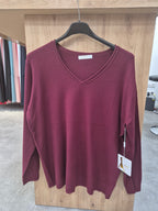 Pullover Damen V-Ausschnitt Einheitsgröße 42 bis 46