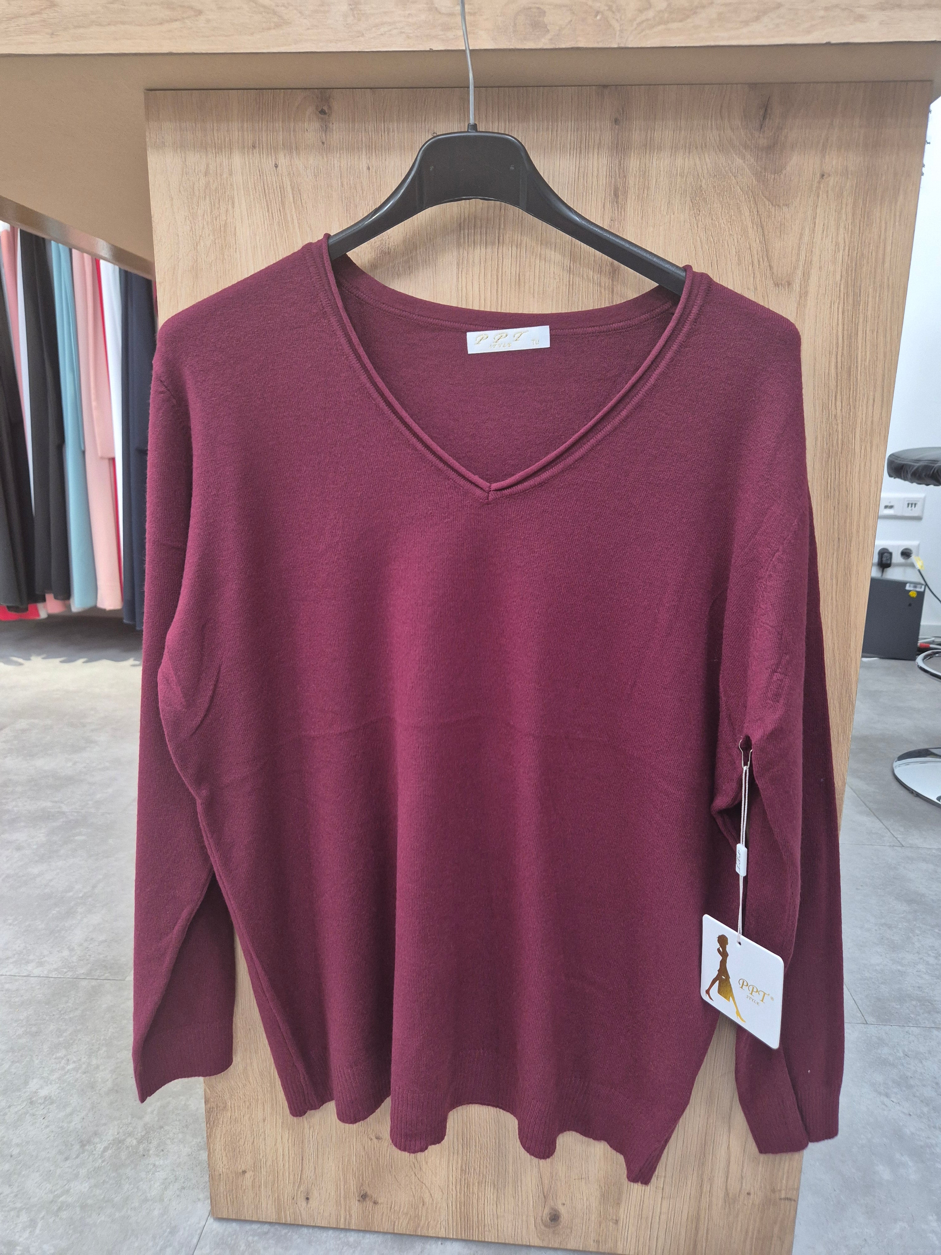 Pullover Damen V-Ausschnitt Einheitsgröße 42 bis 46