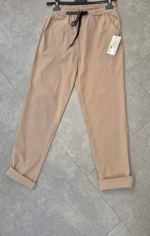 Damen Hose mit verschiedenen Größen S/M/L/XL/XXL leicht stretch mit Zugband Gummizug