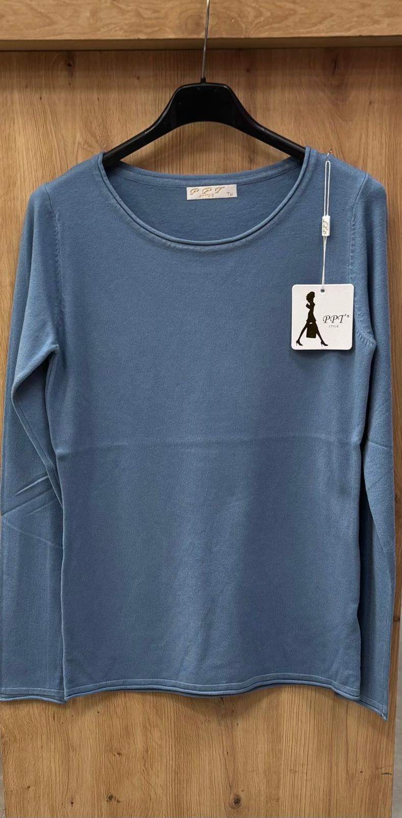Pullover Damen Rundhals-Ausschnitt Feinstrick von 36 bis 40 Farbauswahl