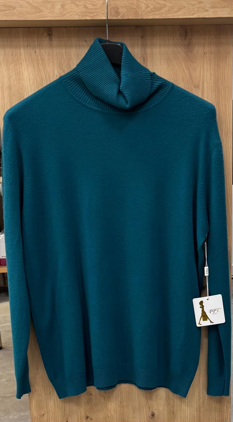 Pullover Damen Rollkragen klassisch feinstrick Business Einheitsgröße 42 bis 46