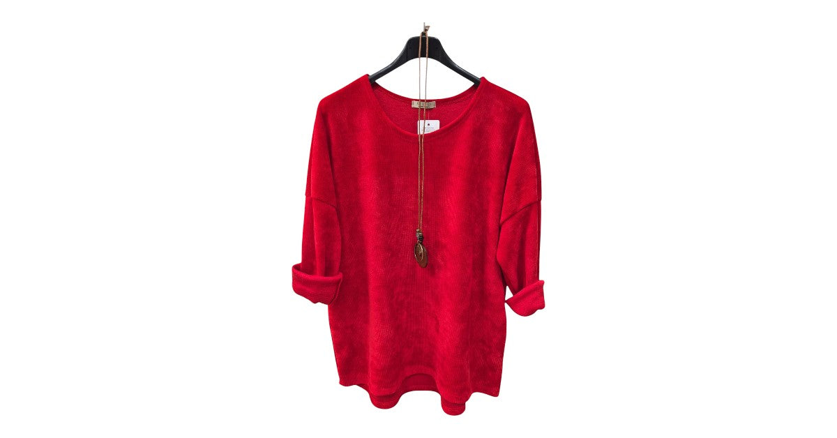 Pullover Damen Rund-Ausschnitt aus Samt Einheitsgröße 40 bis 46