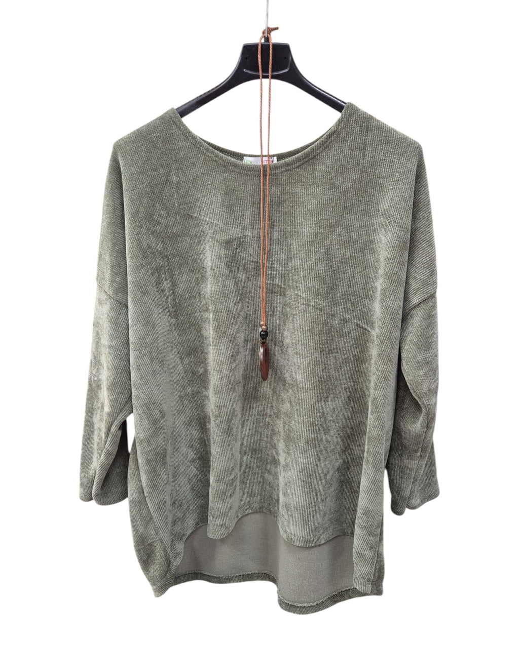 Pullover Damen Rundhalsausschnitt samtstrick Einheitsgröße 40 bis 46