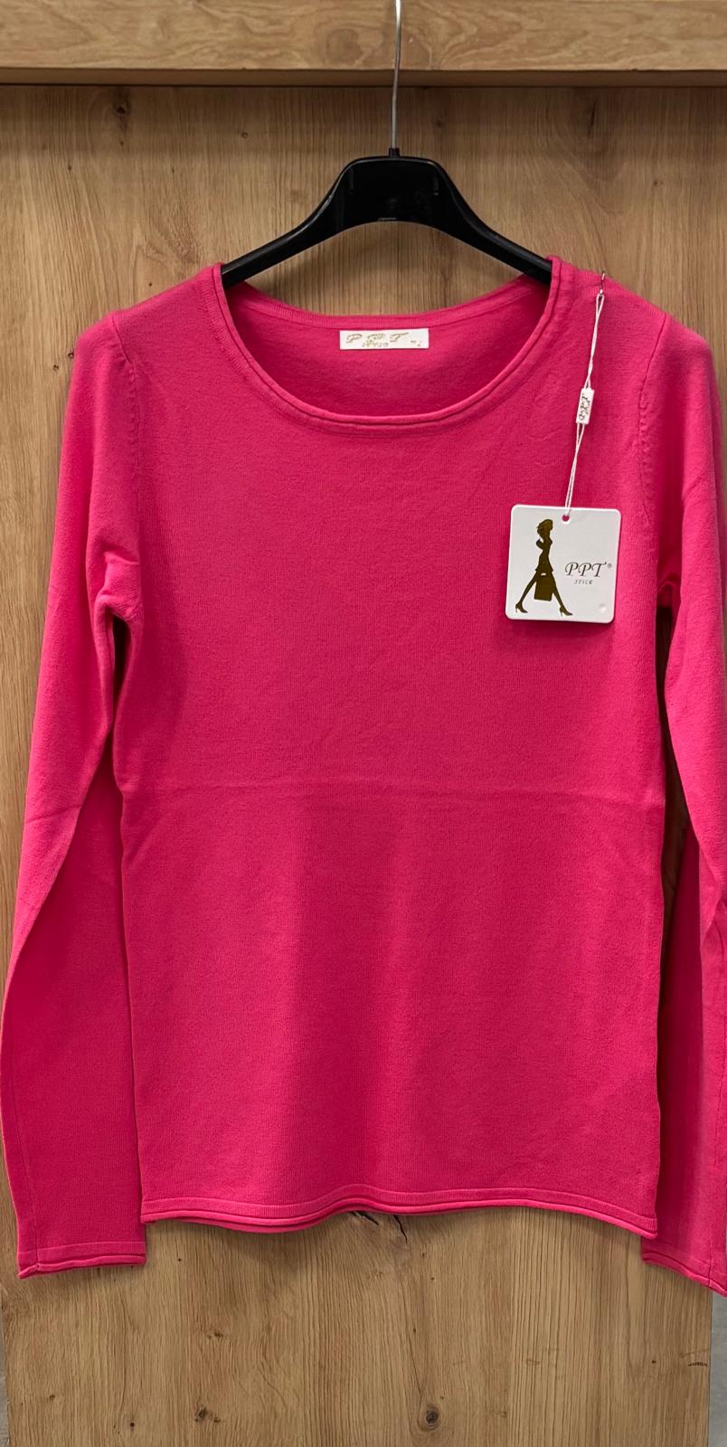 Pullover Damen Rundhals-Ausschnitt Feinstrick von 36 bis 40 Farbauswahl